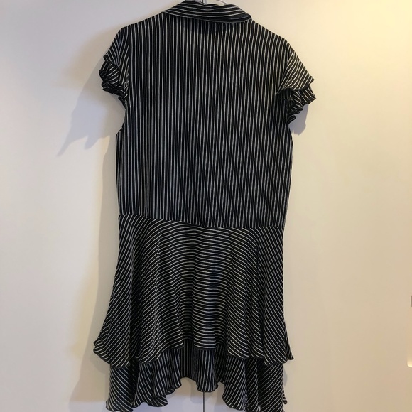 Alice + Olivia Black White Striped Dress - Picture 6 of 7
